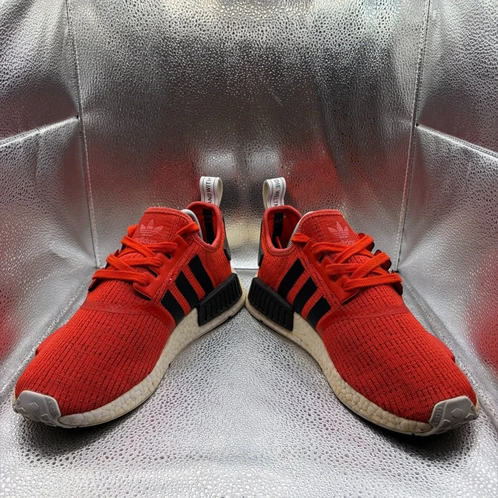 Size 9 Adidas NMD_R1 Core Red Black Mens Lace-Up Comfort Running Shoes‎ BB2885 - Picture 4 of 9